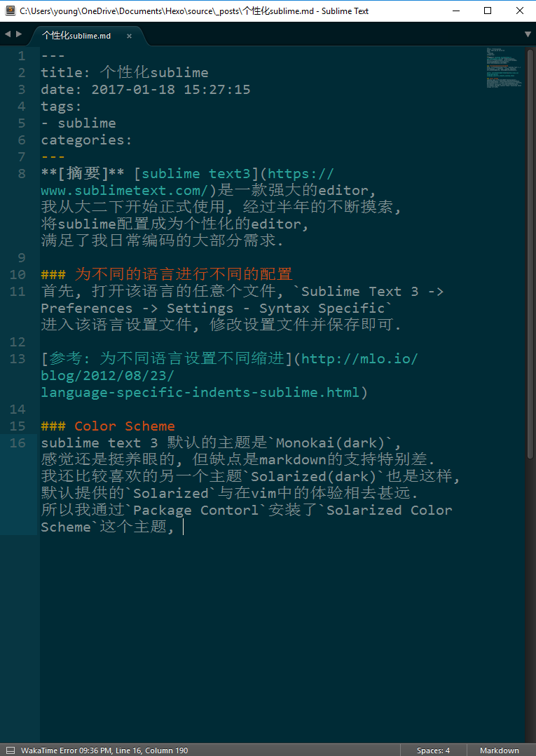 Solarized optimized for sublime