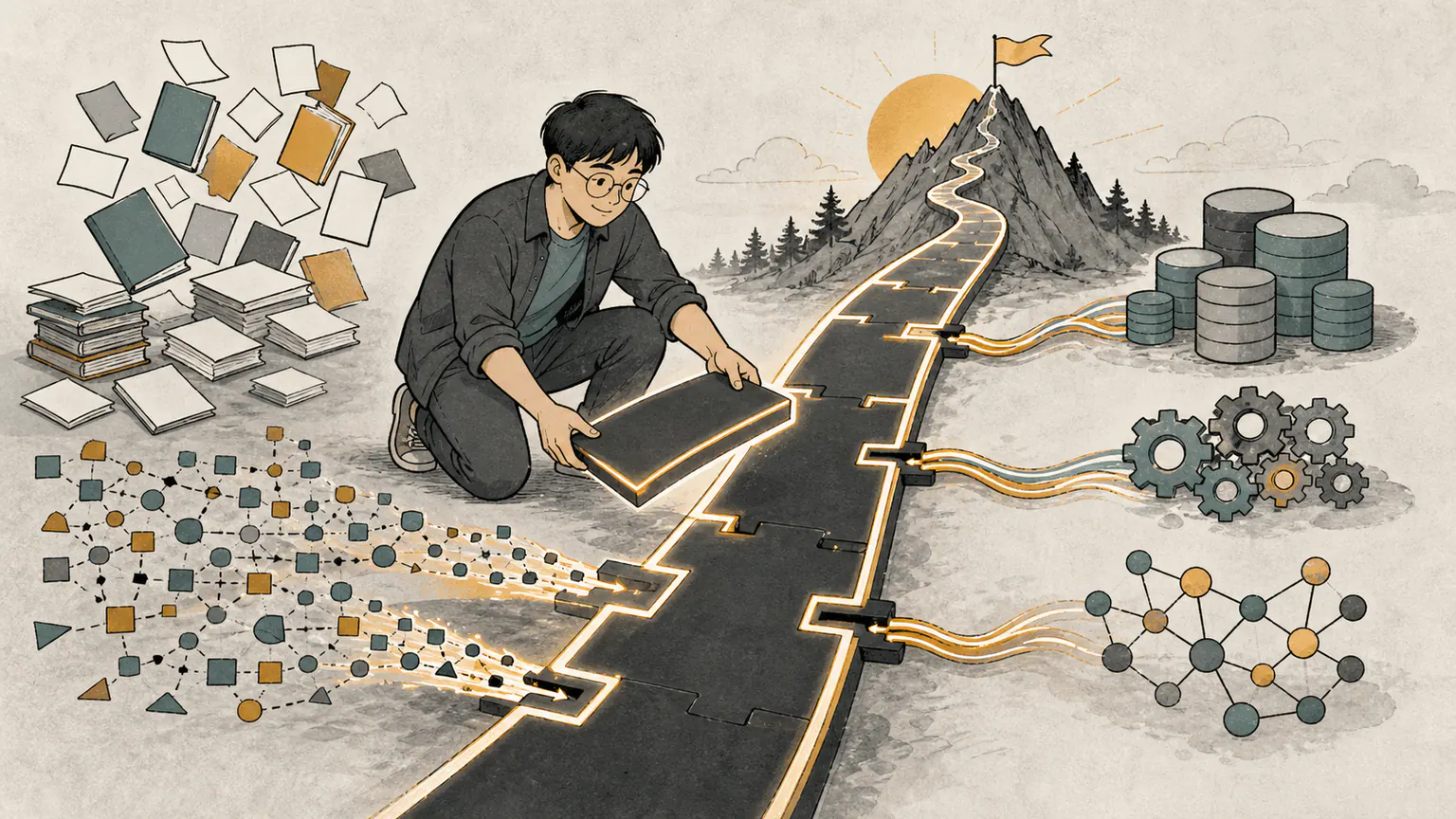 Forest reorganizes scattered problem pieces into an interview-preparation road with a strong central route and supporting side paths